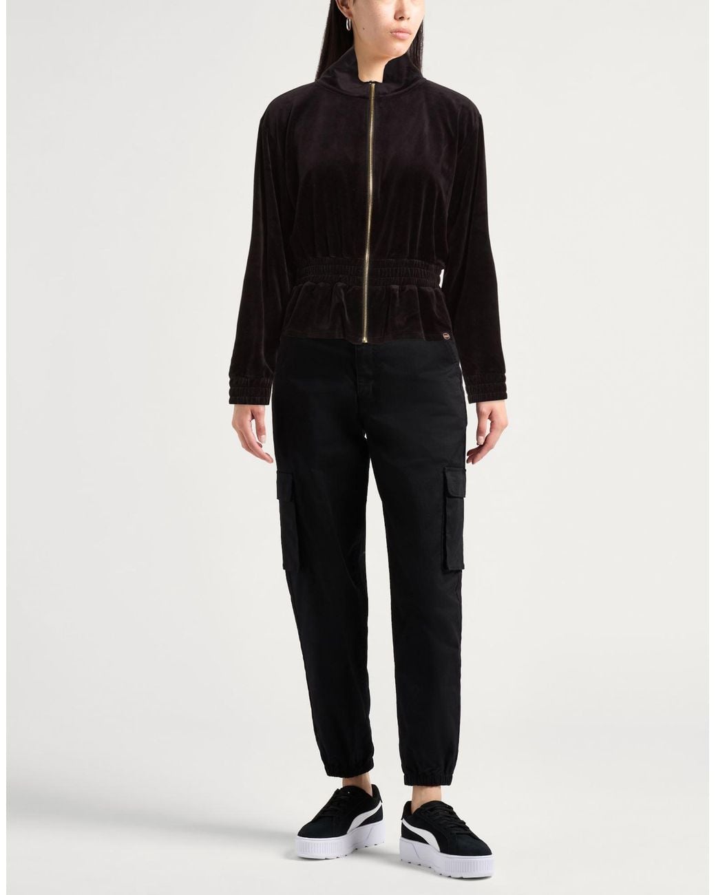 Colmar Black Sweatshirt Cotton, Polyester