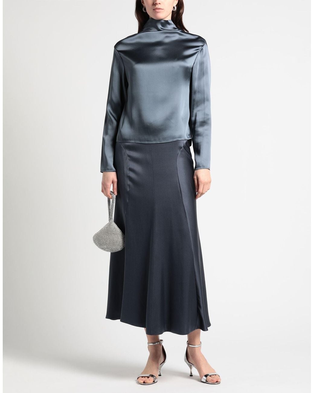 Gauchère Blue Lead Top Acetate, Viscose