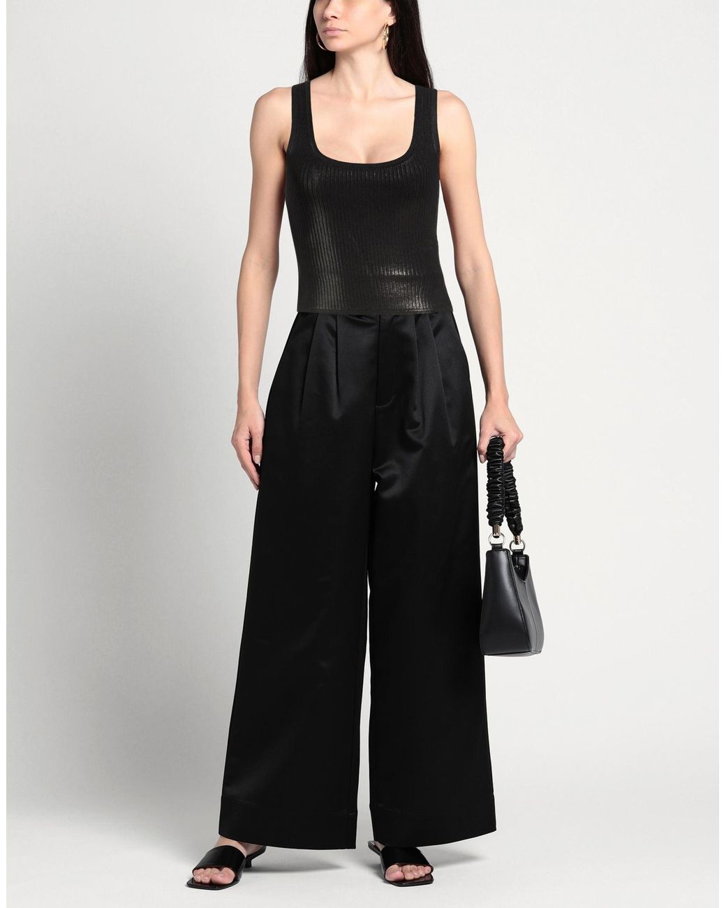 DSquared² Black Tank Top Viscose, Polyamide, Elastane
