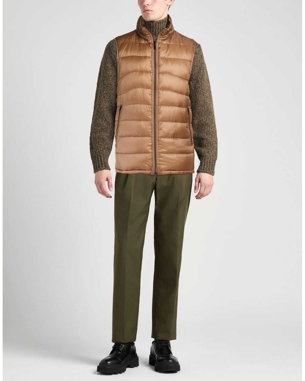 Herno Brown Gilet for men