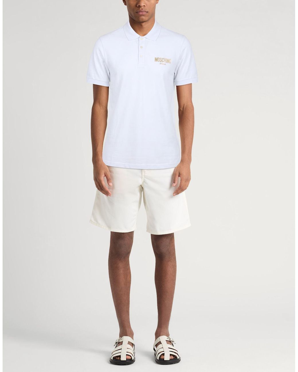 Moschino White Polo Shirt Cotton for men
