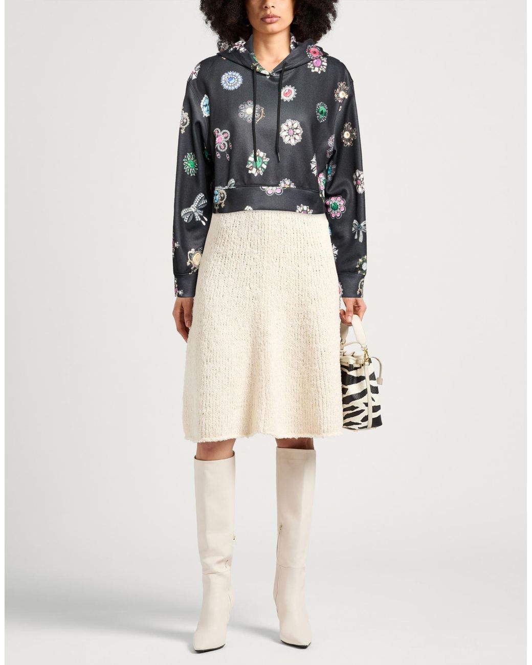 Moschino Black Sweatshirt Polyester, Cotton