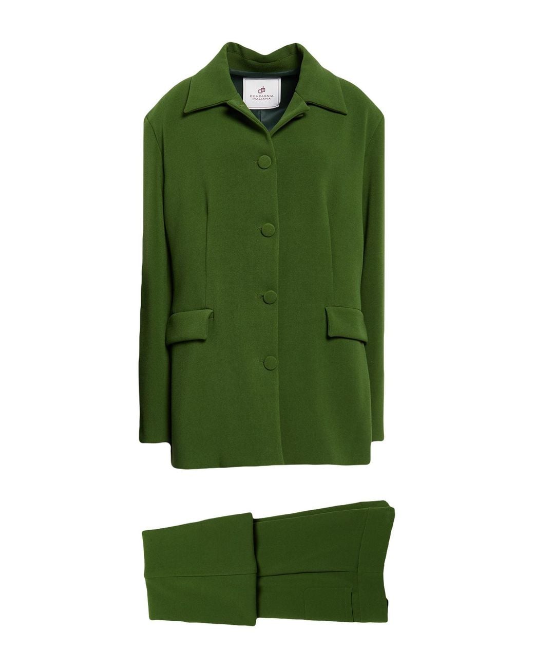 Compagnia Italiana Green Suit Polyester, Viscose, Elastane