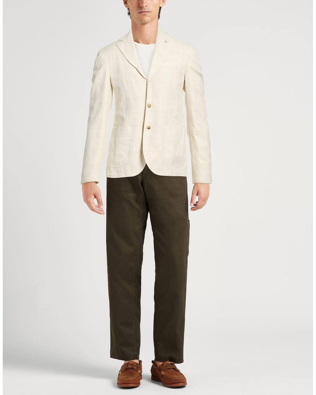 L.b.m. 1911 Natural Blazer Cotton, Linen, Polyamide for men