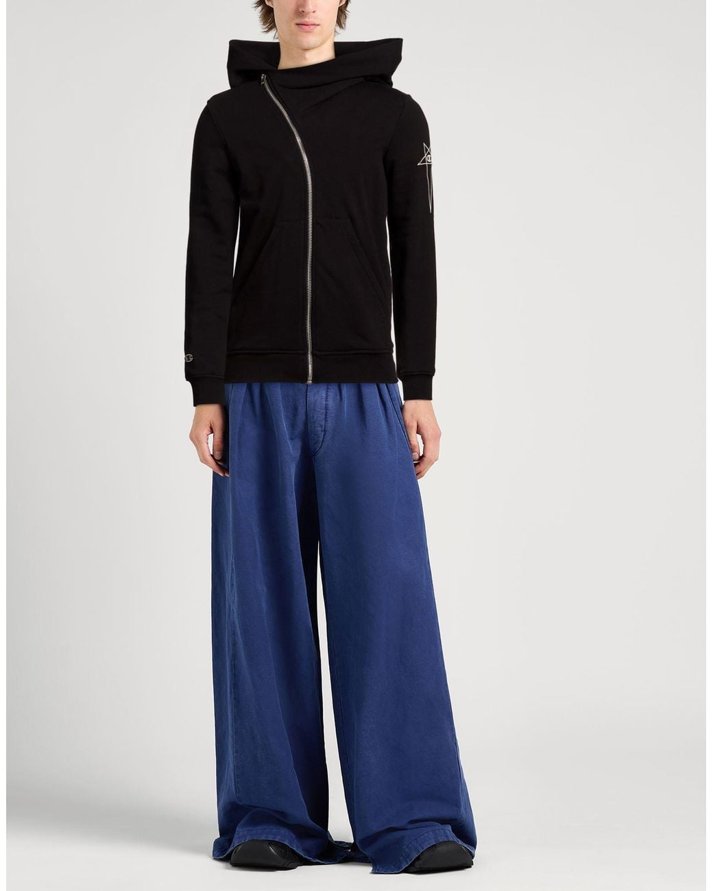 Rick Owens X Champion Black Sweatshirt Cotton for men