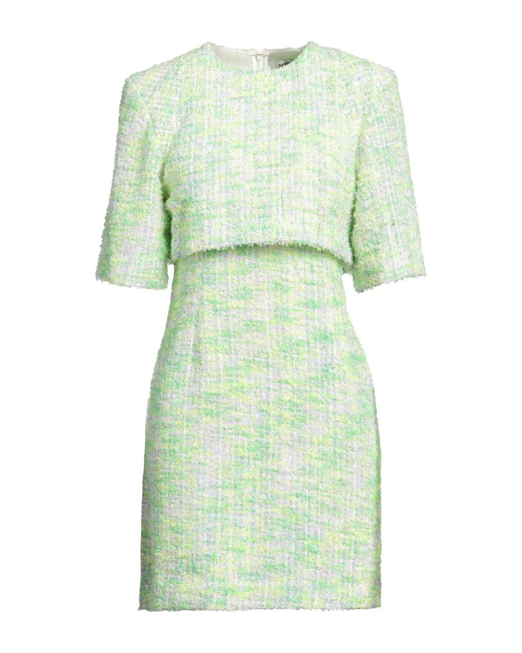 Sandro Green Tweed Mini Dress