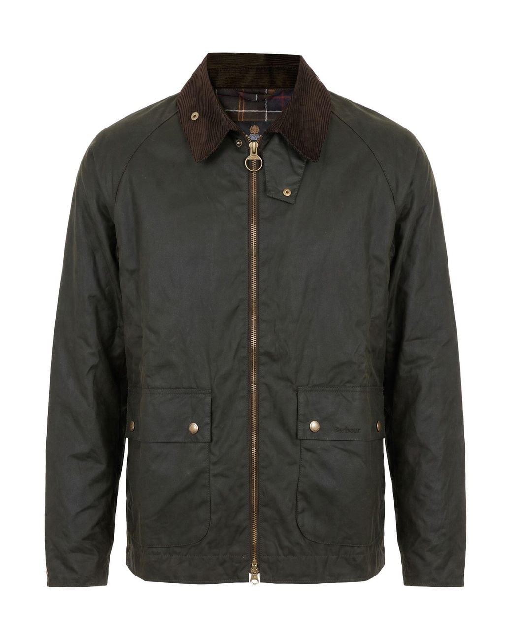 Barbour Gray Charcoal Jacket Cotton for men