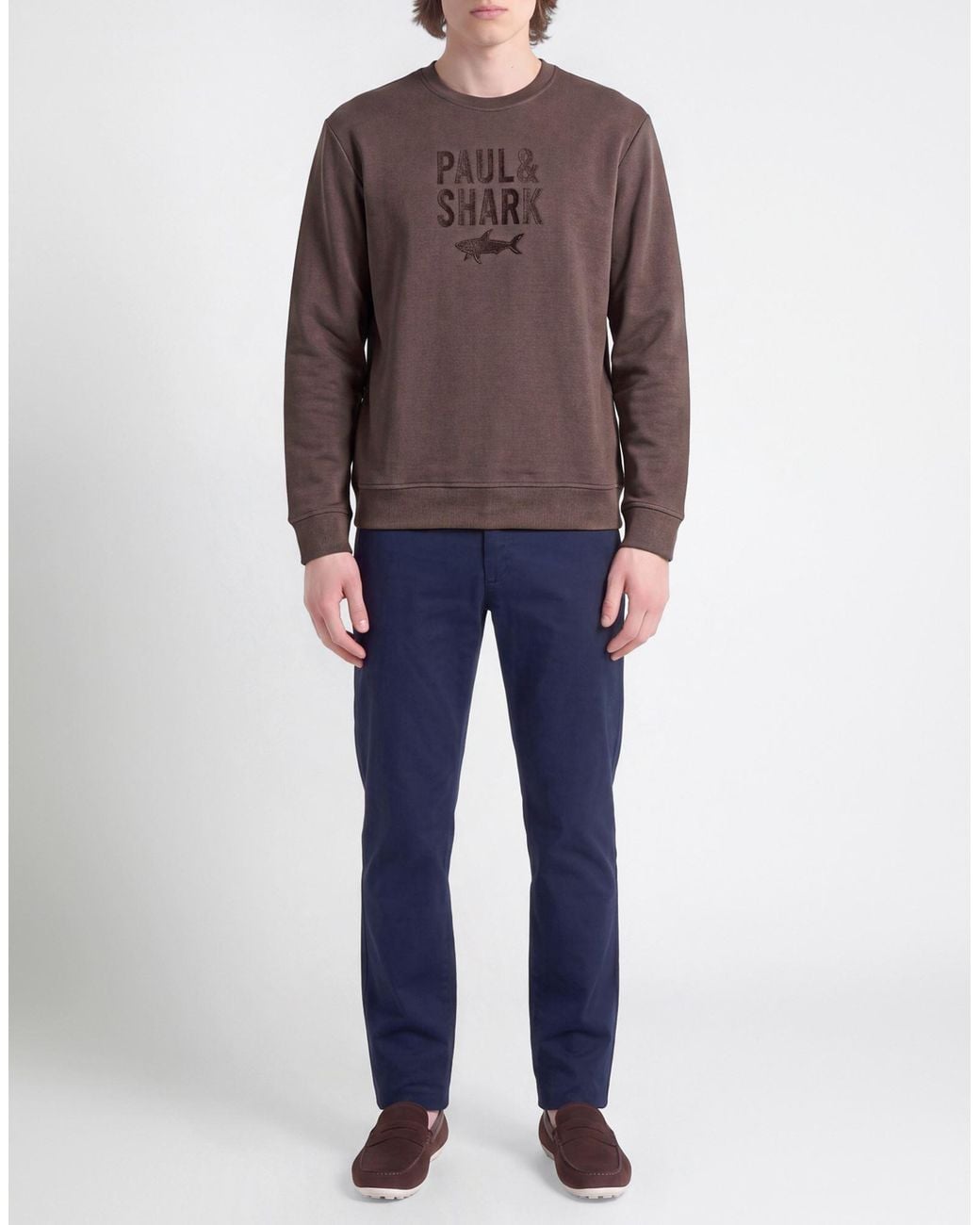 Paul & Shark Brown Chocolate Sweatshirt Cotton, Nylon, Elastane for men