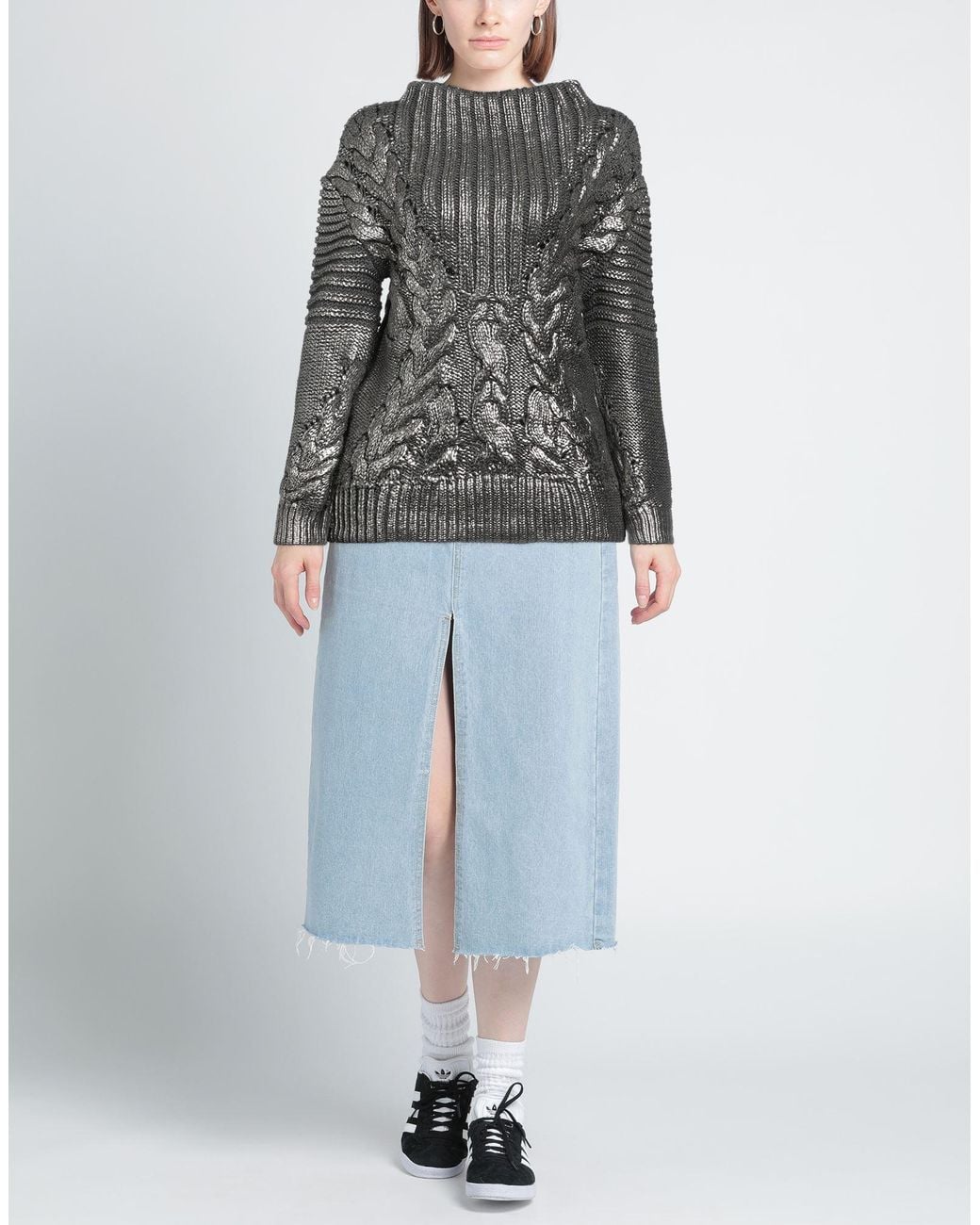 Alberta Ferretti Gray Turtleneck