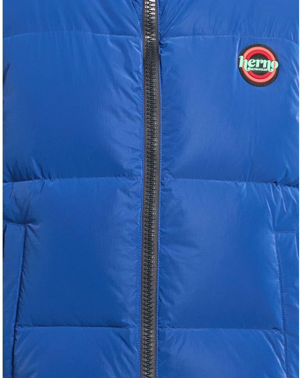 Herno Blue Vest Polyamide for men