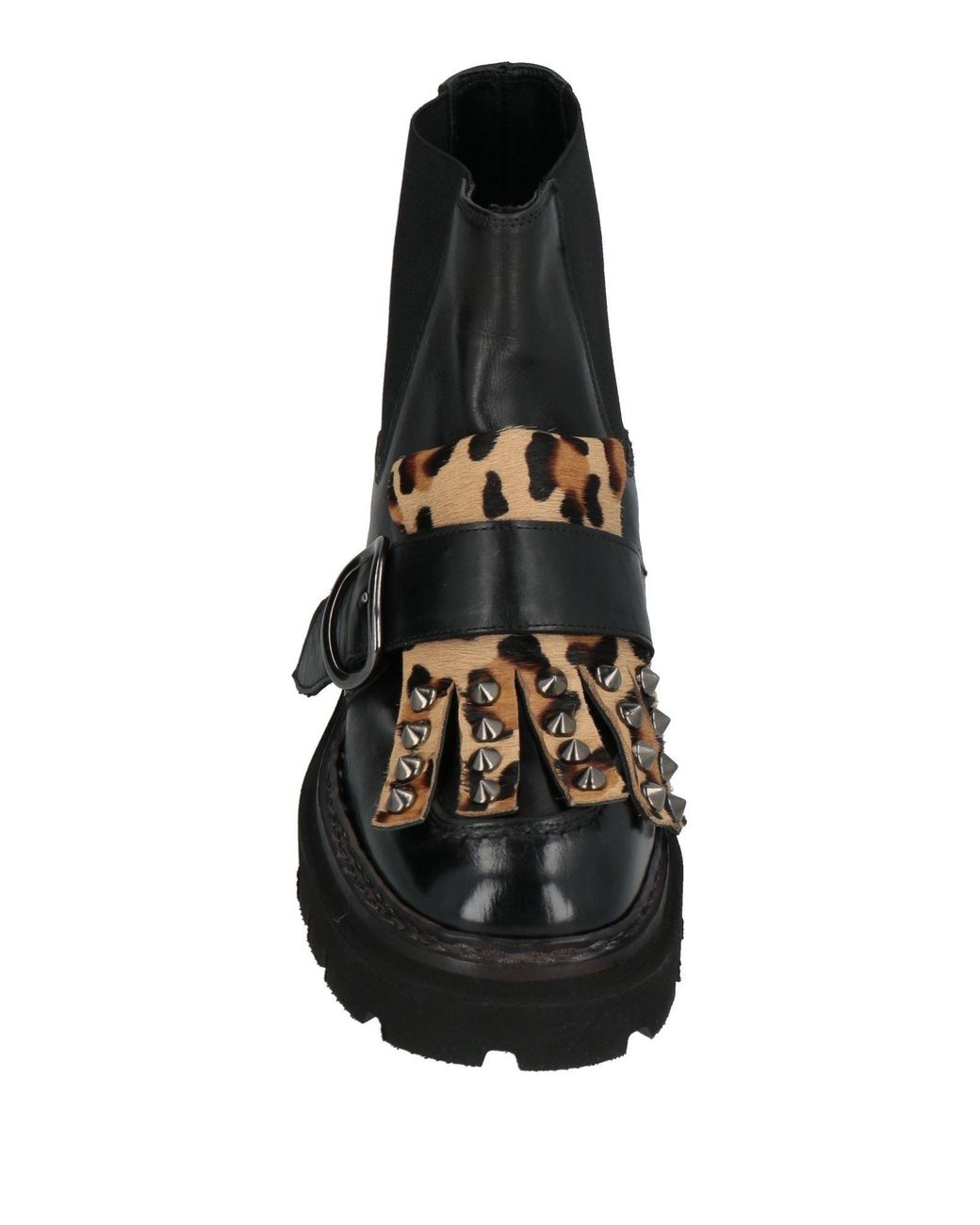 JP/DAVID Black Ankle Boots Leather