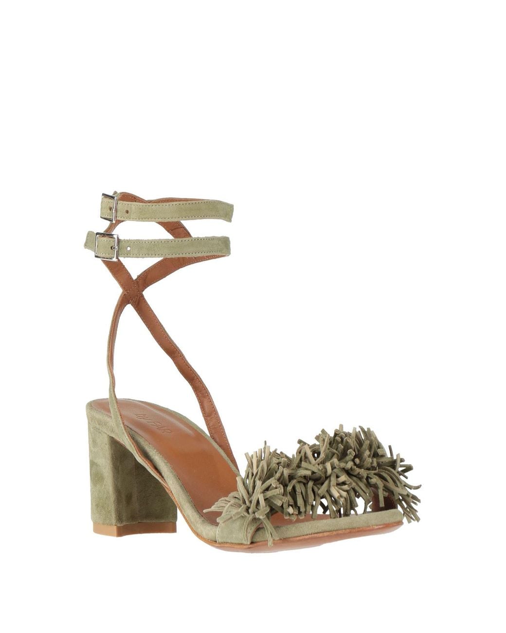 By Far Metallic Sandals Leather