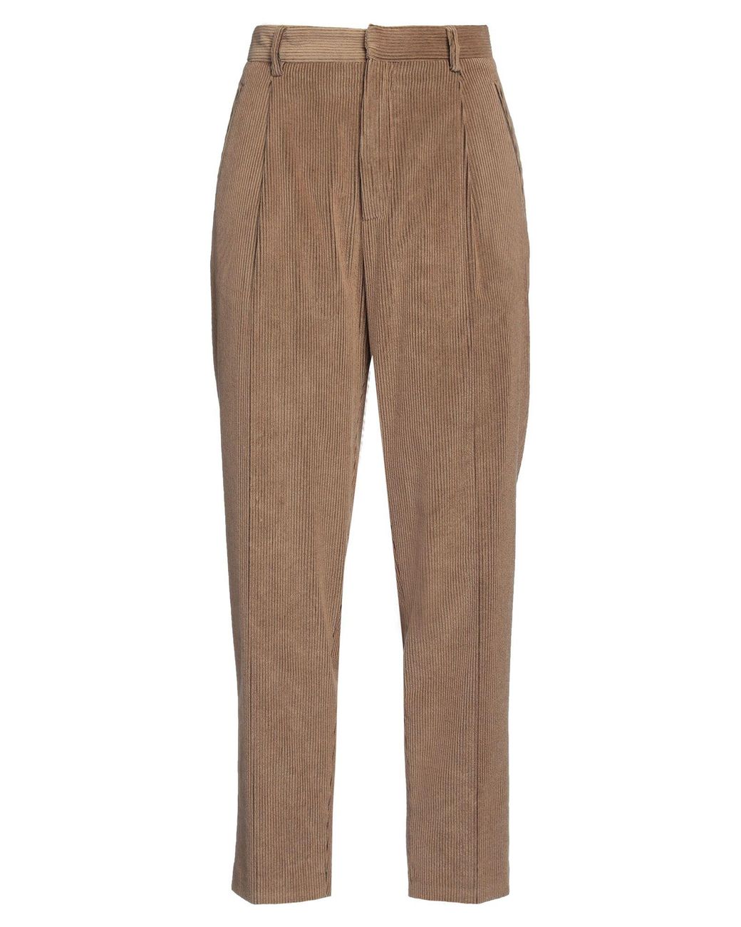 Woolrich Brown Camel Pants Paper, Polyester, Elastane