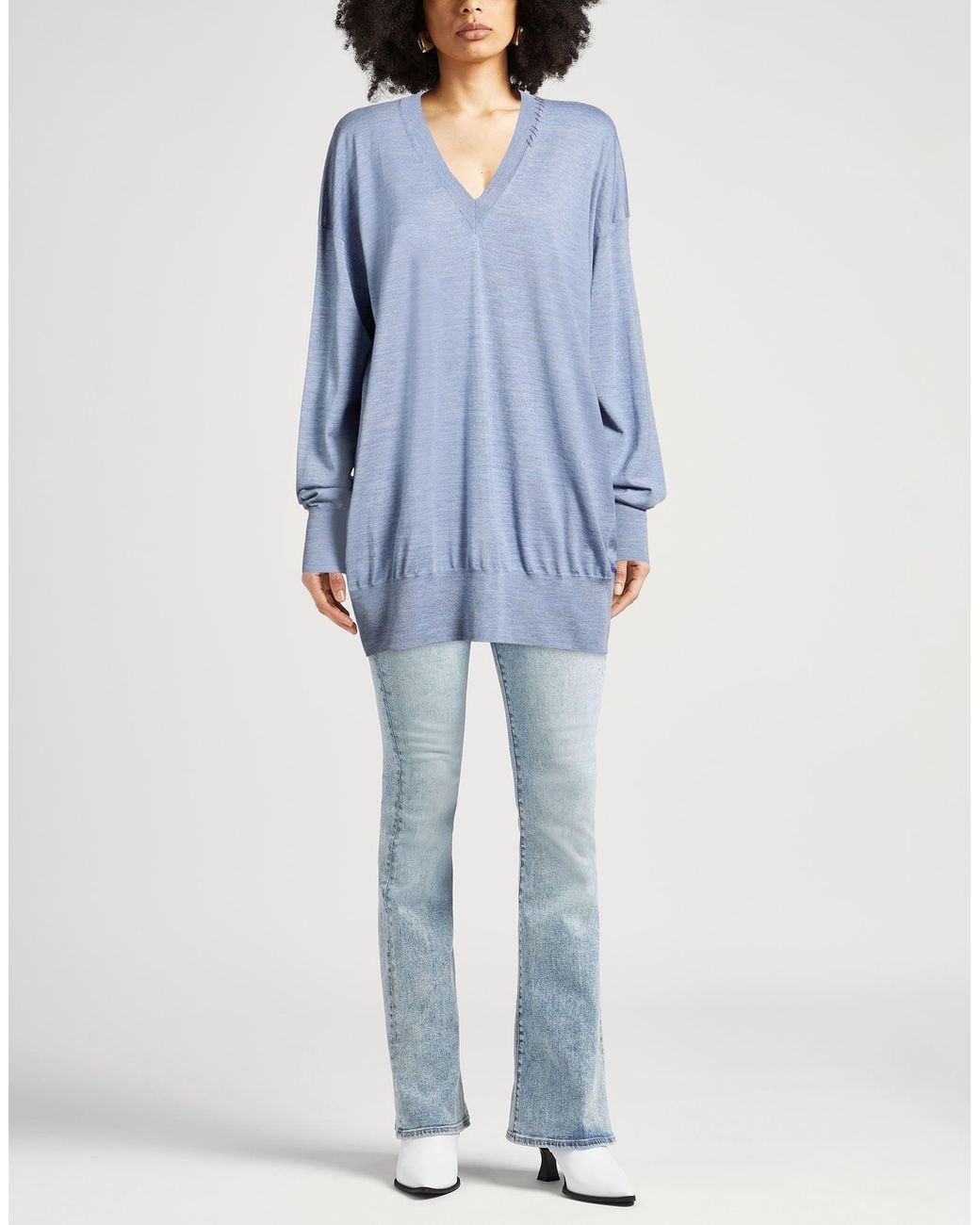 Marni Blue Light Sweater Virgin Wool, Silk