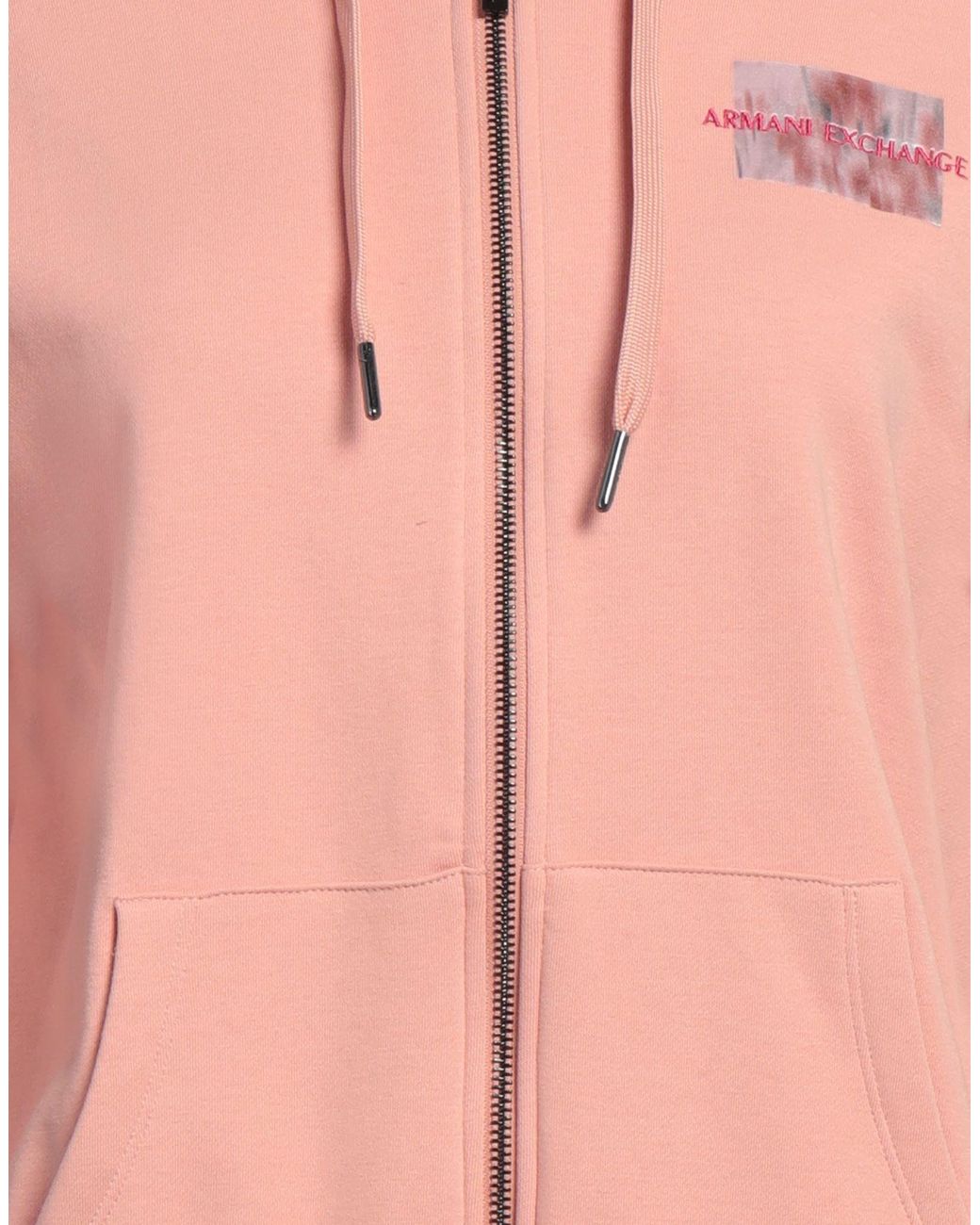 ARMANI EXCHANGE Pink Sweatshirt Cotton, Polyester, Elastomultiester, Elastane