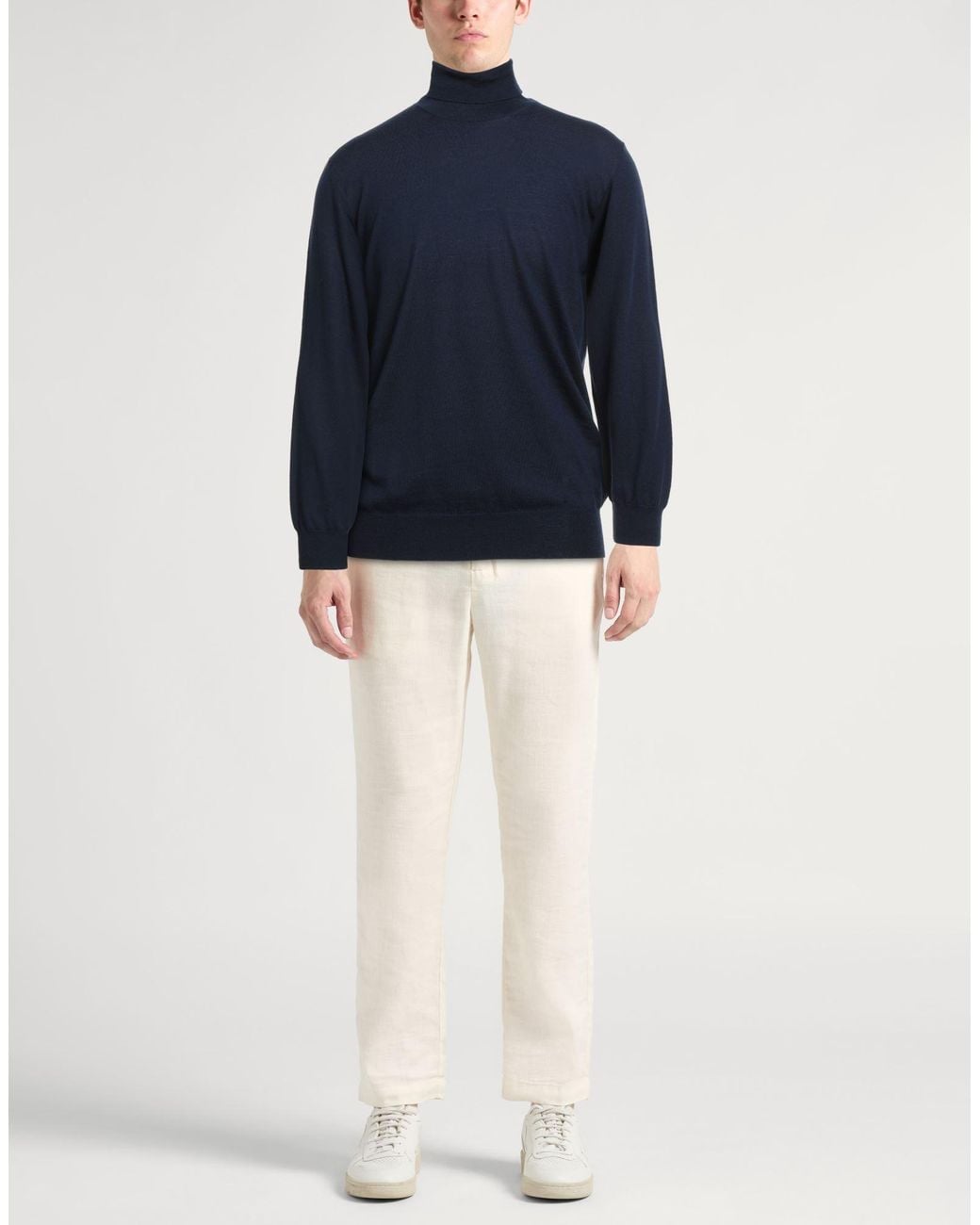 Boglioli Blue Turtleneck for men