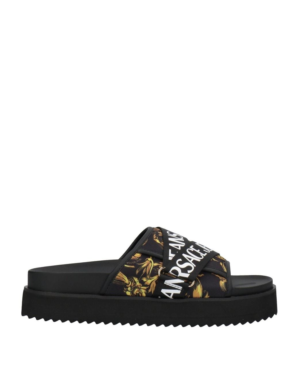 Versace Jeans Couture Black Sandals Textile Fibers for men