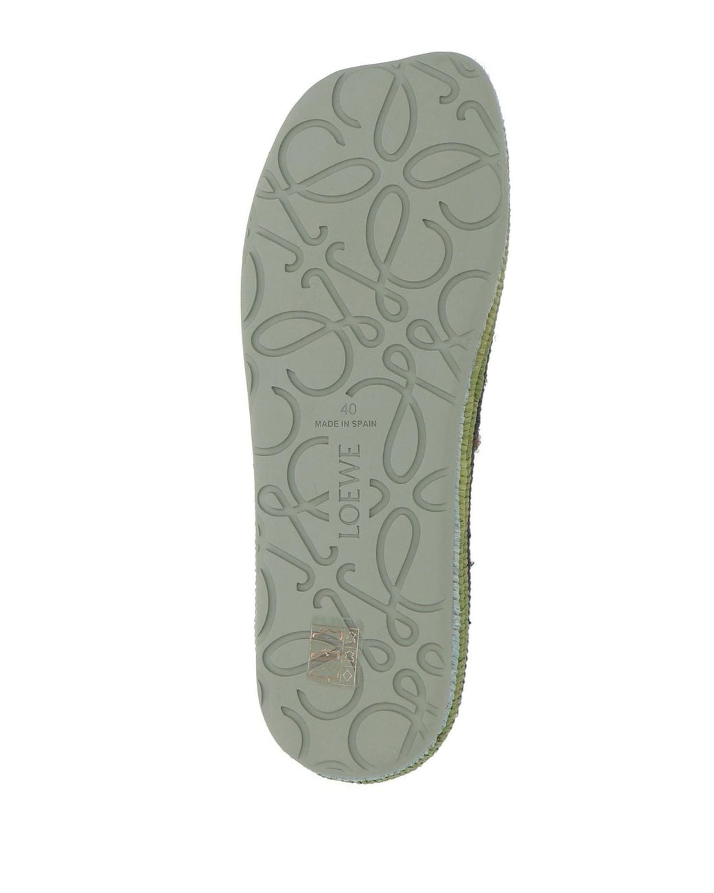 Loewe Green Loafers Leather
