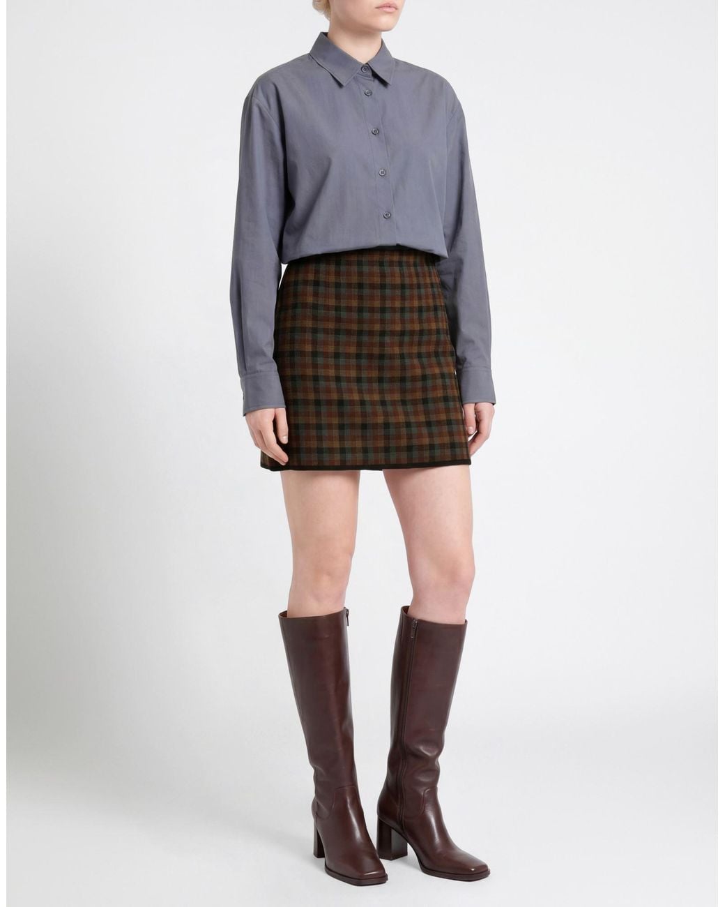 Siyu Brown Mini Skirt