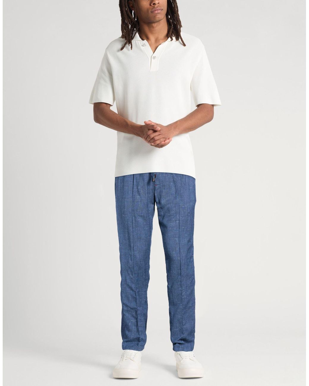 Isaia Blue Trouser for men