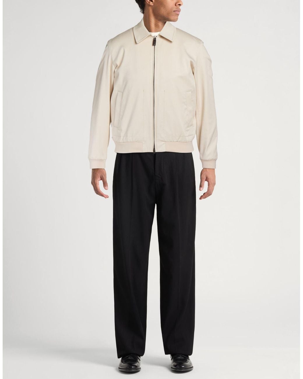 Herno Natural Cream Jacket Cotton, Elastane for men