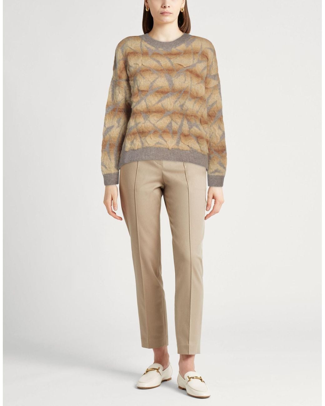 Daniele Fiesoli Natural Sweater Merino Wool, Polyamide, Mohair Wool, Alpaca Wool, Elastane