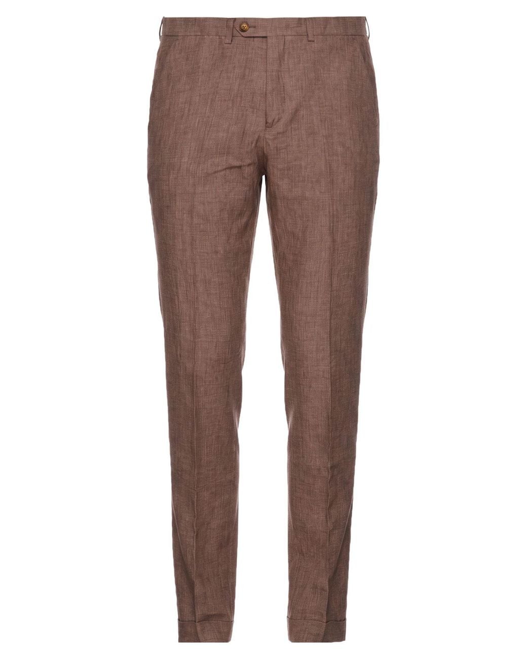 SEVENTY VENEZIA Brown Pants Linen for men