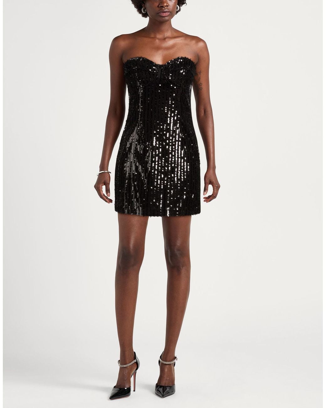 Suoli Black Mini Dress Polyester, Elastane
