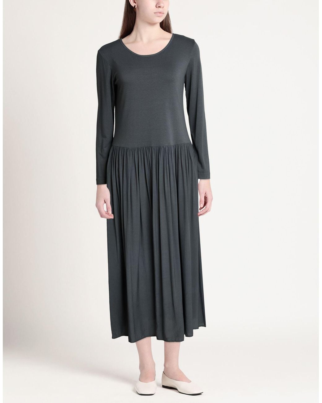 European Culture Black Maxi Dress Viscose, Elastane
