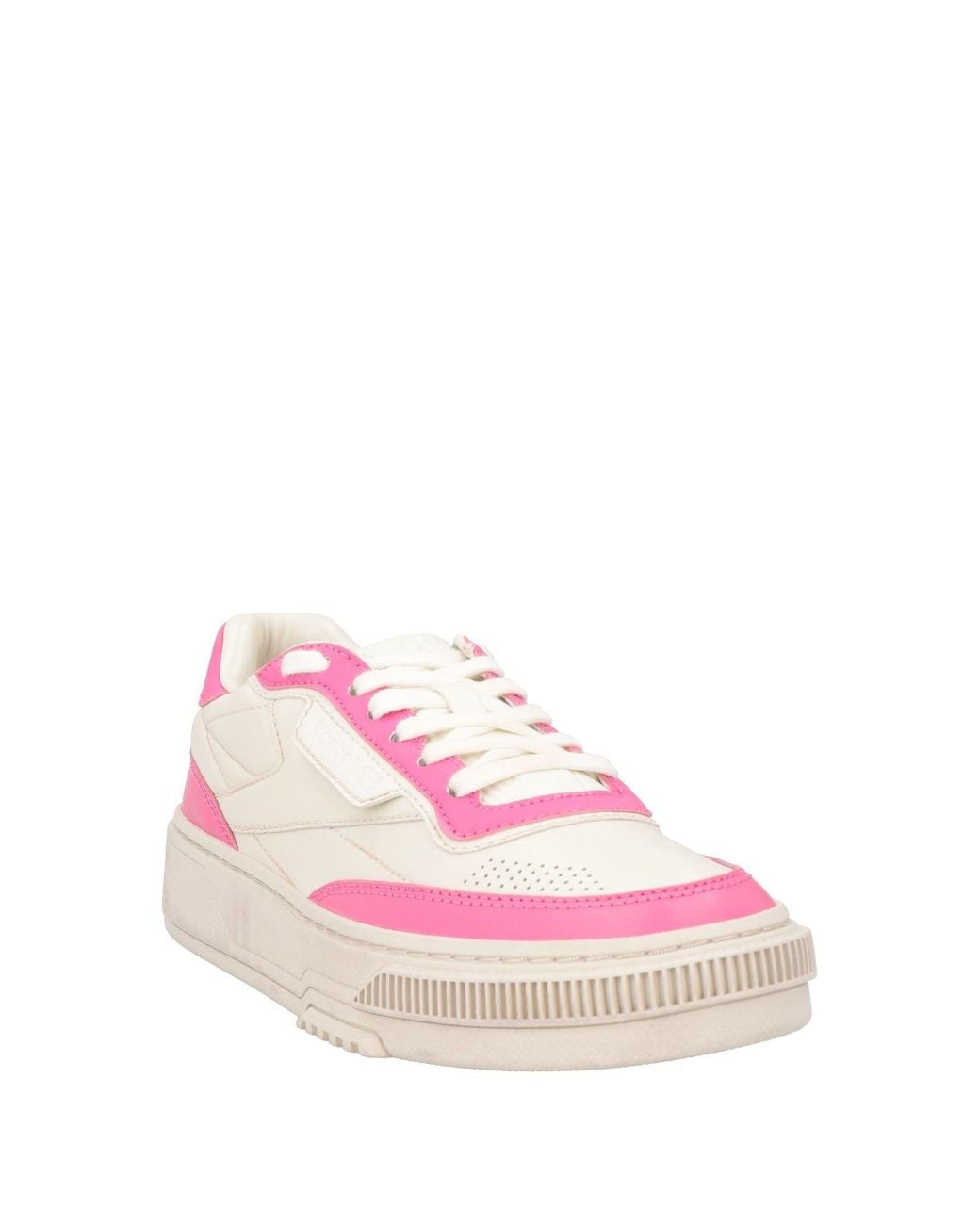 Reebok Pink Sneakers Leather, Textile Fibers for men