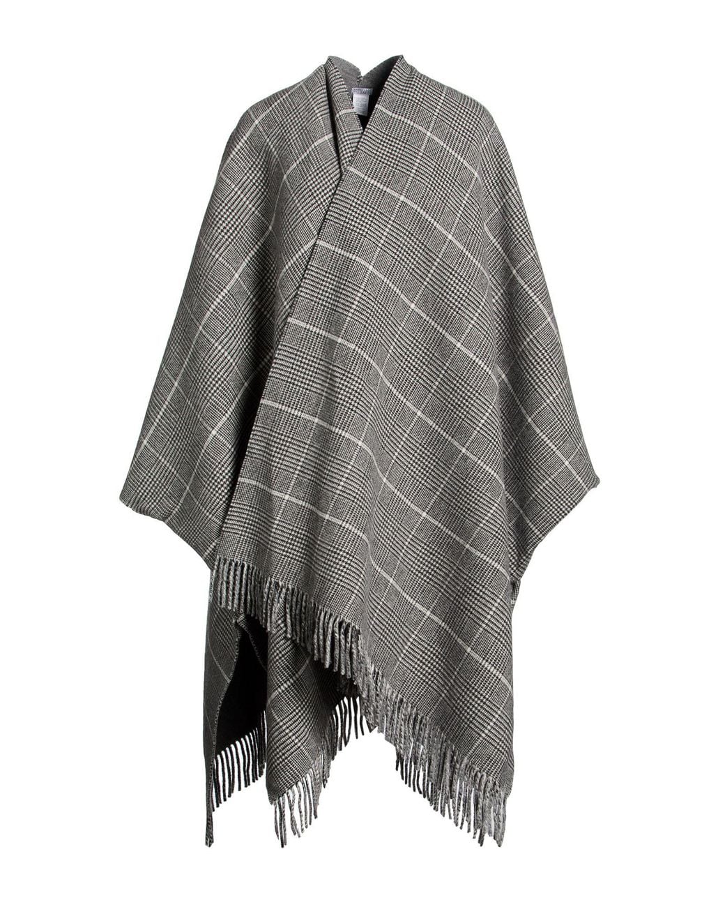 Brunello Cucinelli Gray Cape Cashmere, Viscose, Polyester