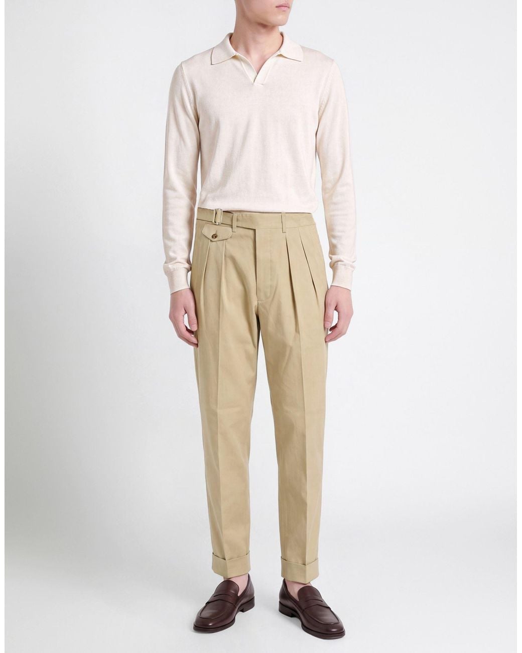 Lardini Natural Pants Cotton, Elastane for men
