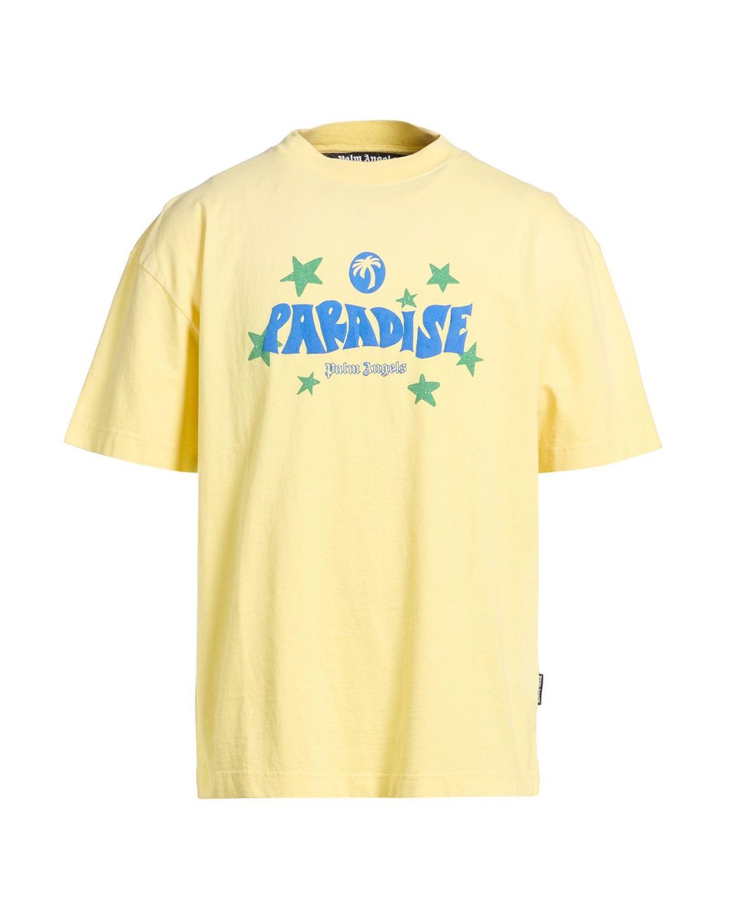 Palm Angels Yellow T-Shirt Cotton for men