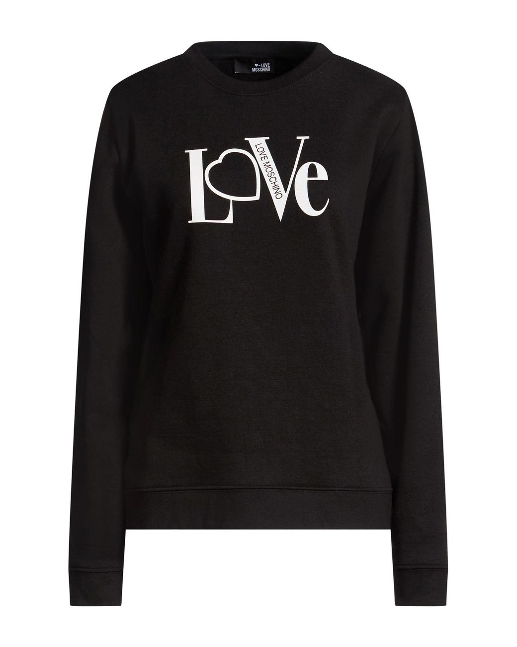 Love Moschino Black Sweatshirt Cotton, Polyester