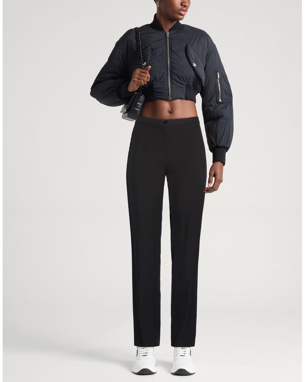 Elena Miro Black Pants Polyester, Elastane