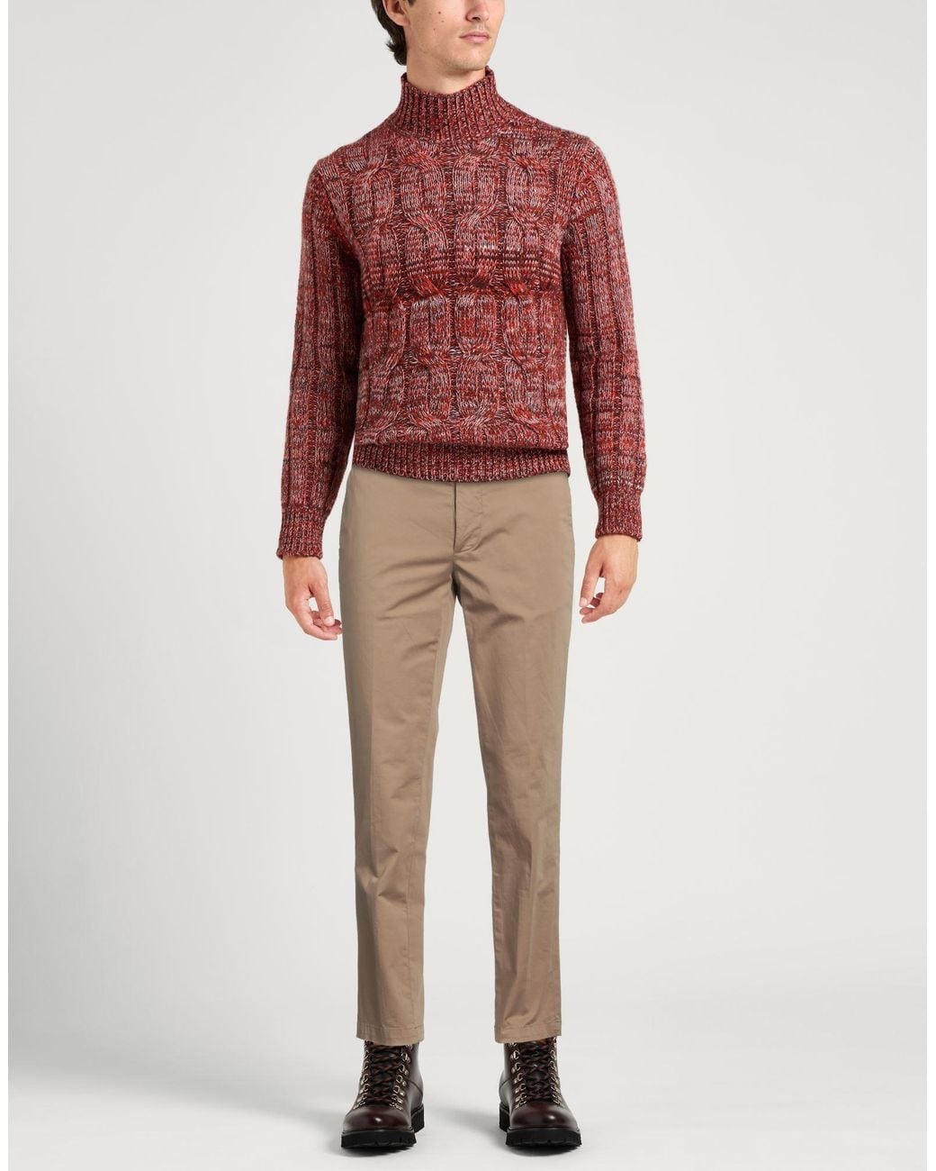Paoloni Natural Pants Cotton, Elastane for men