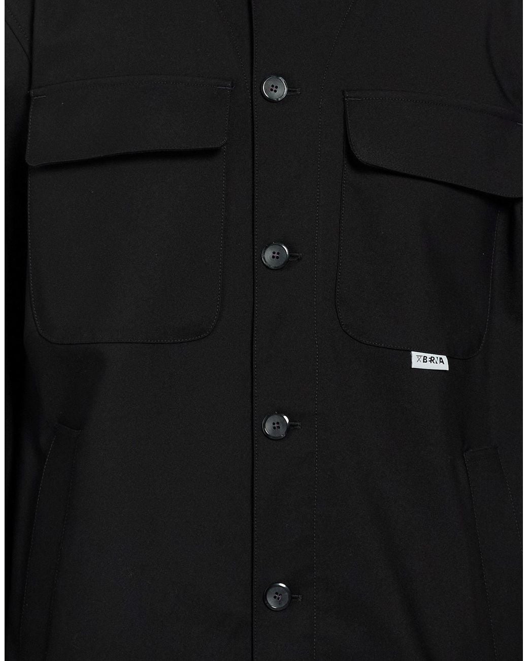 Berna Black Jacket Cotton, Polyamide, Elastane for men