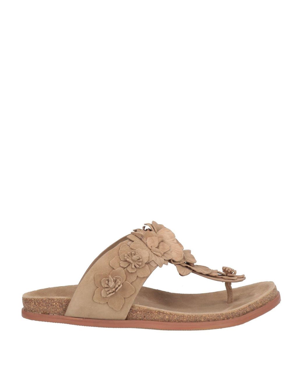 Emanuélle Vee Brown Thong Sandals