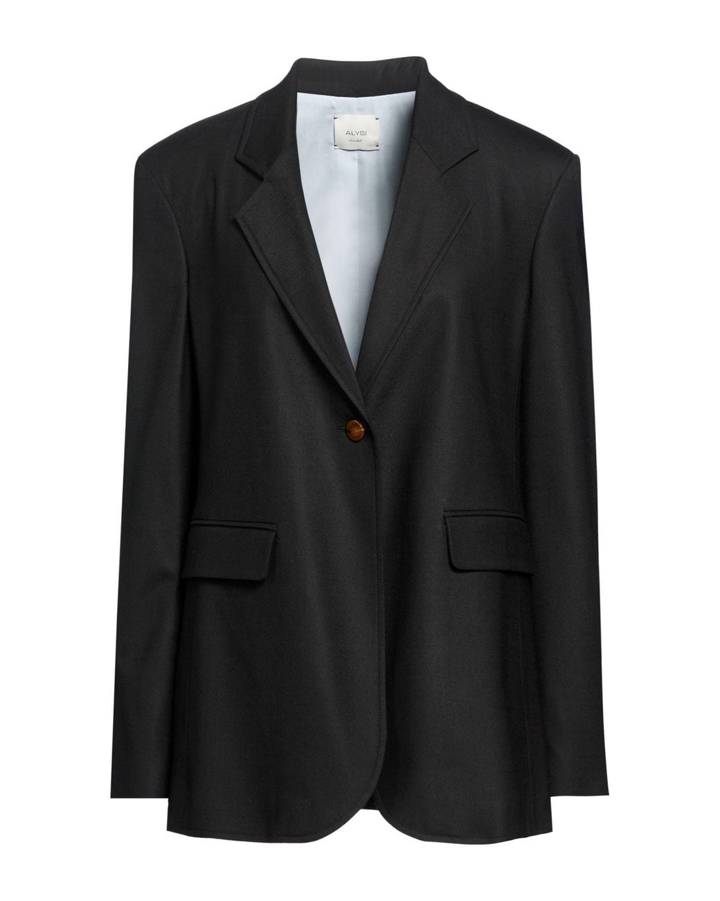 Alysi Black Blazer Polyester, Virgin Wool, Elastane