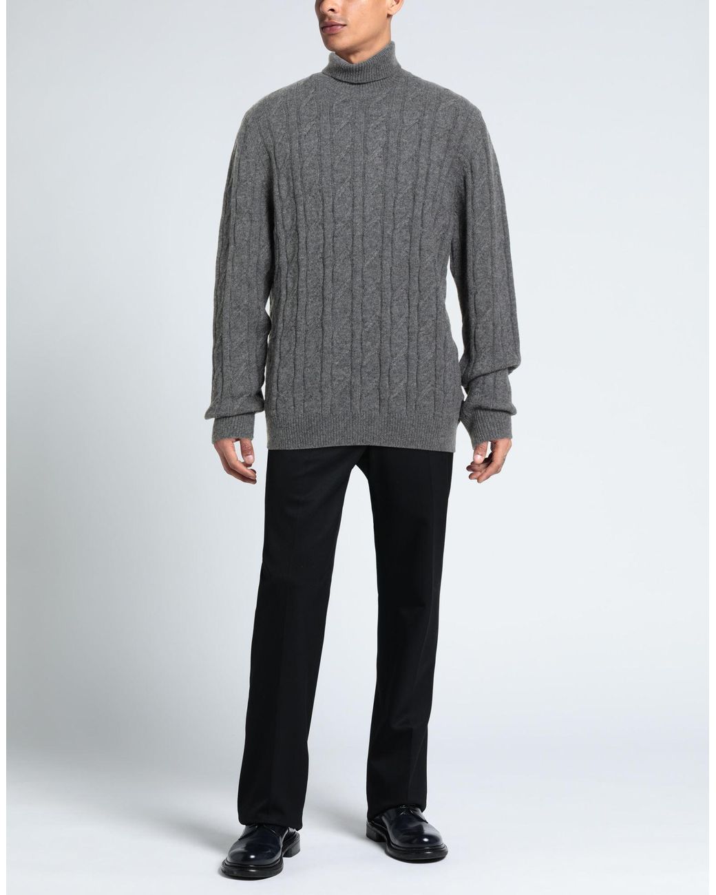 DIGEL Gray Turtleneck Wool, Nylon for men