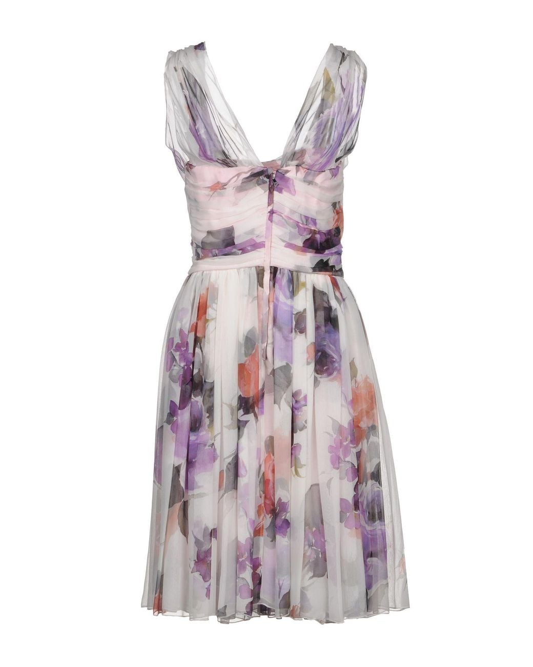 Dolce & Gabbana Purple Midi Dress Silk