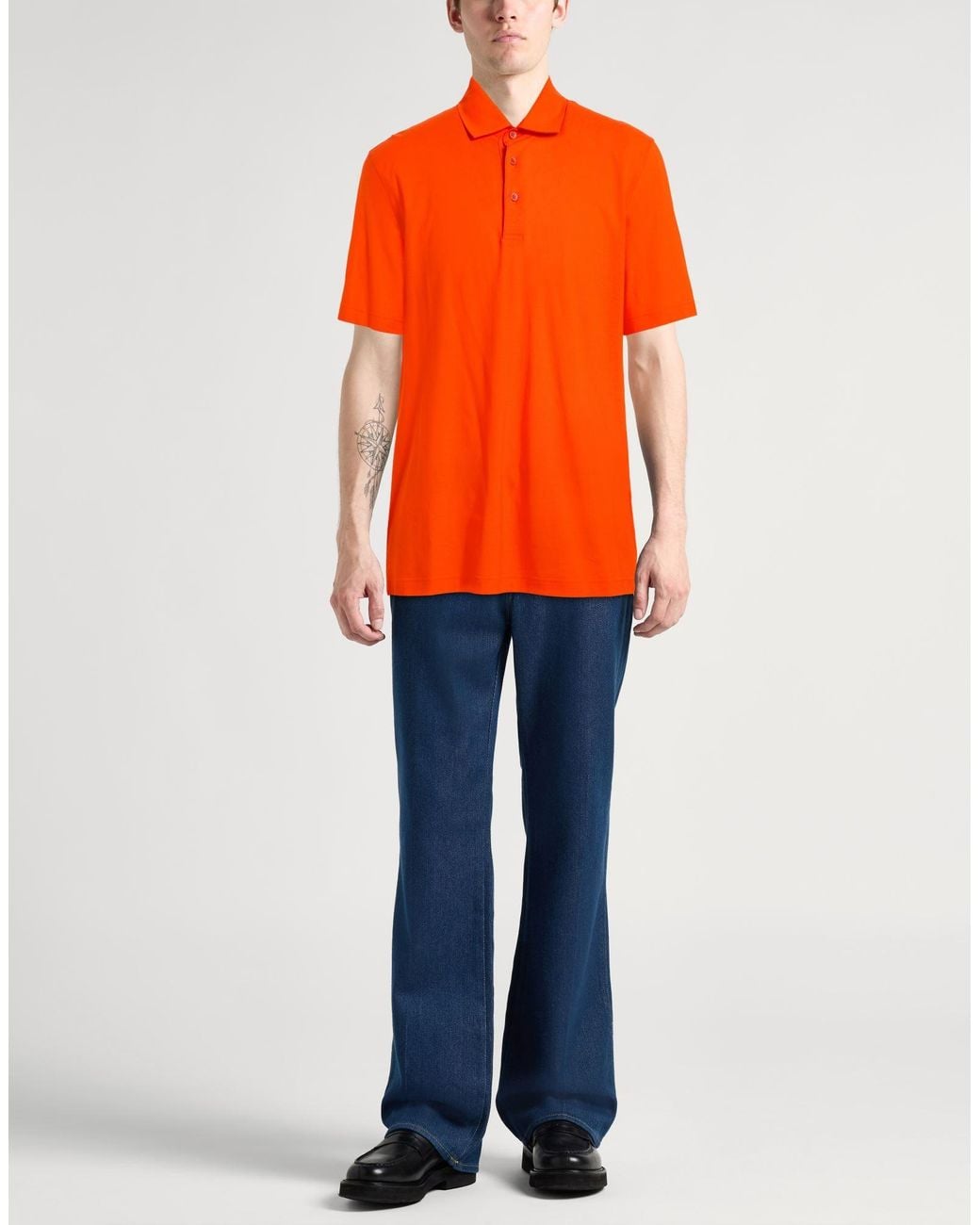 Polo Herno de hombre de color Orange