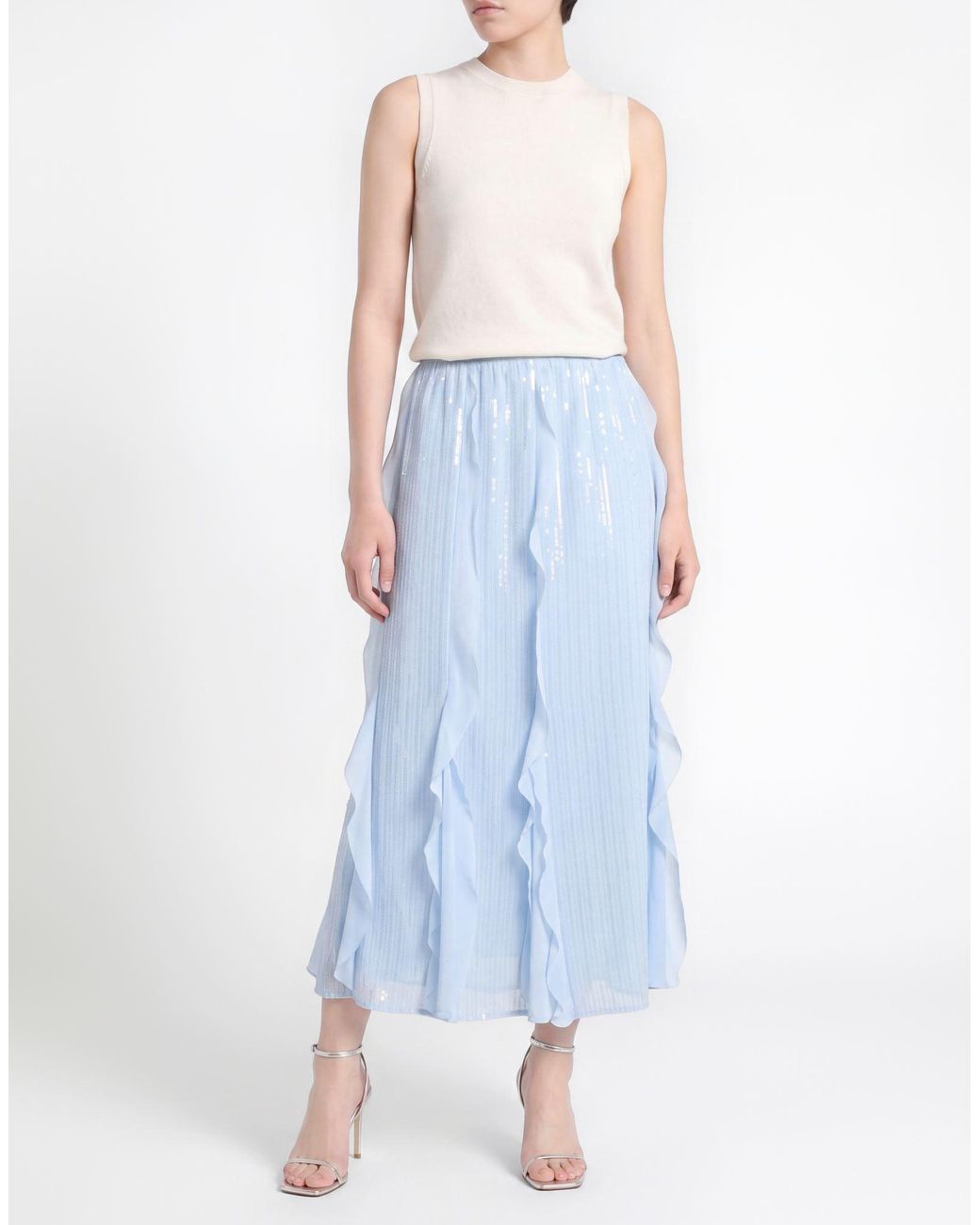Marc Cain Blue Midi Skirt