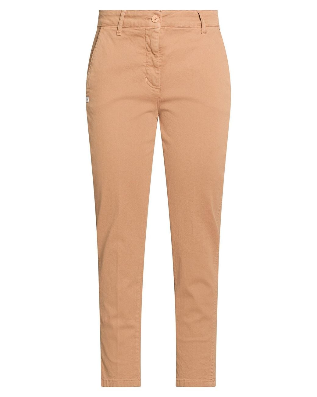 Manila Grace Natural Camel Pants Cotton, Elastane