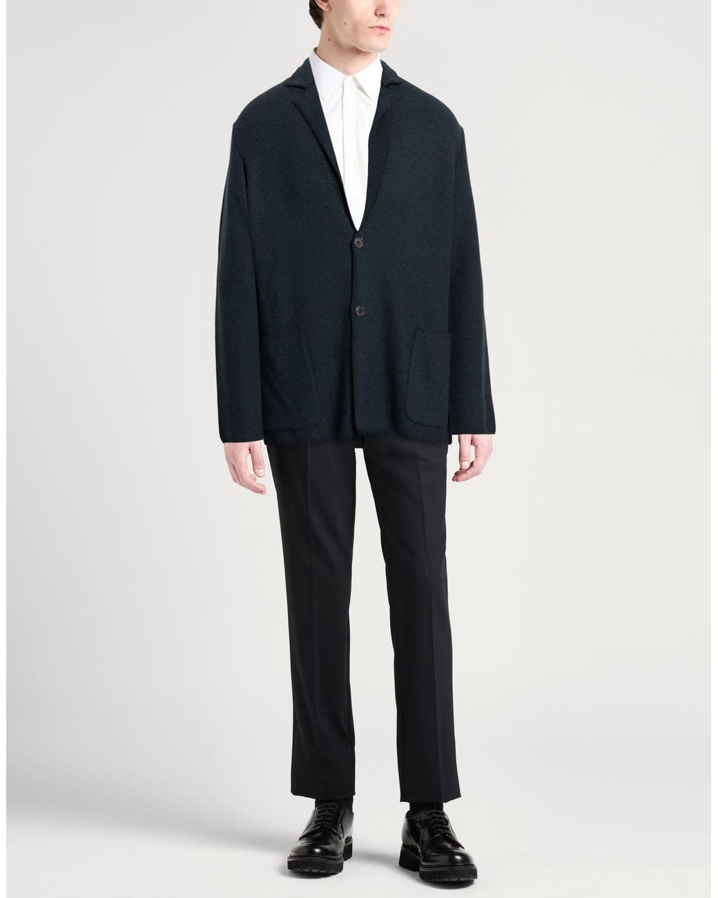 Ferragamo Blue Blazer Virgin Wool for men