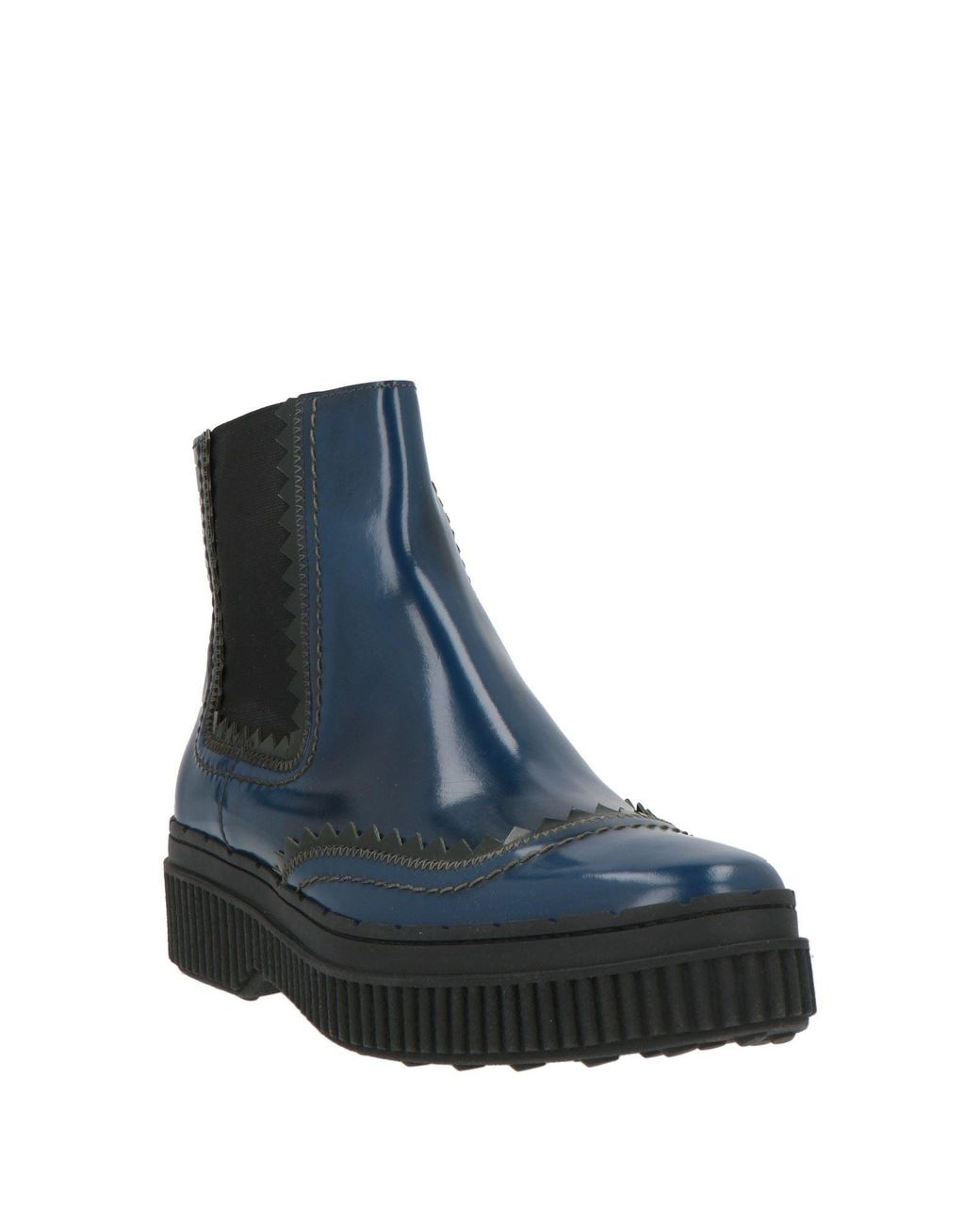 Tod's Blue Ankle Boots Leather