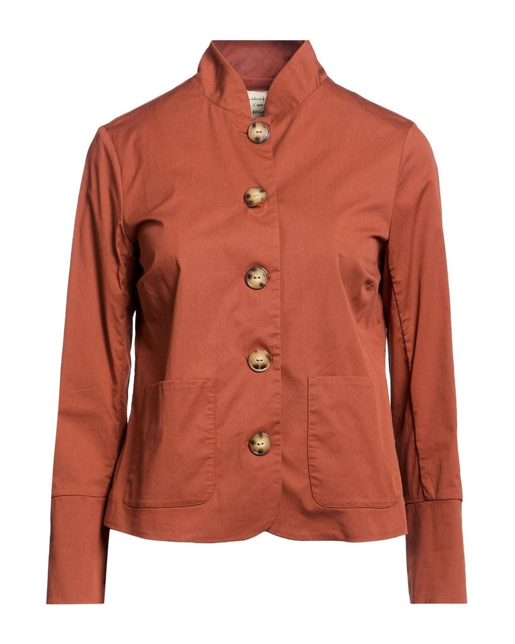 ALESSIA SANTI Orange Jacket Cotton, Polyamide, Elastane