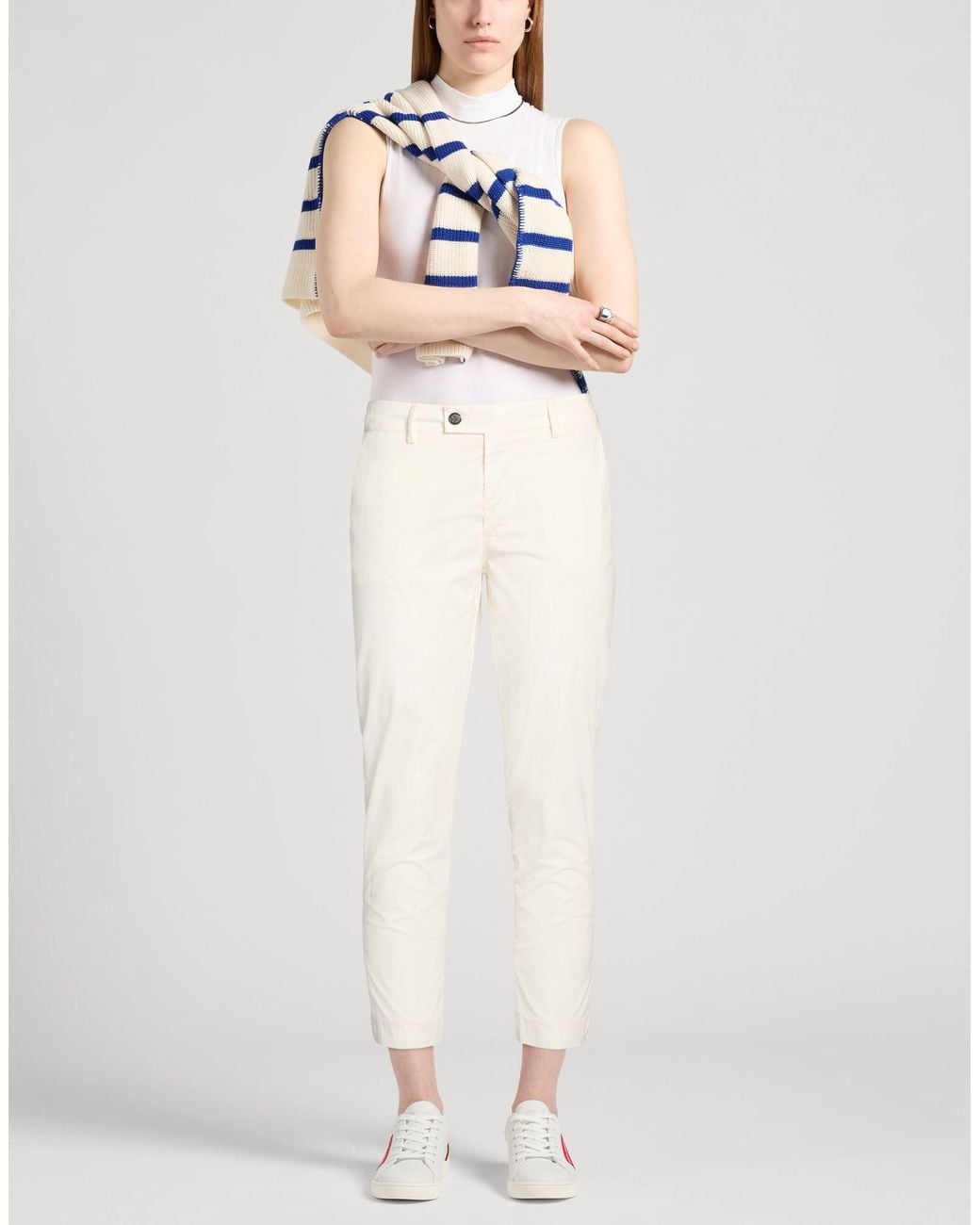 Berwich White Pants Cotton, Lyocell, Elastane