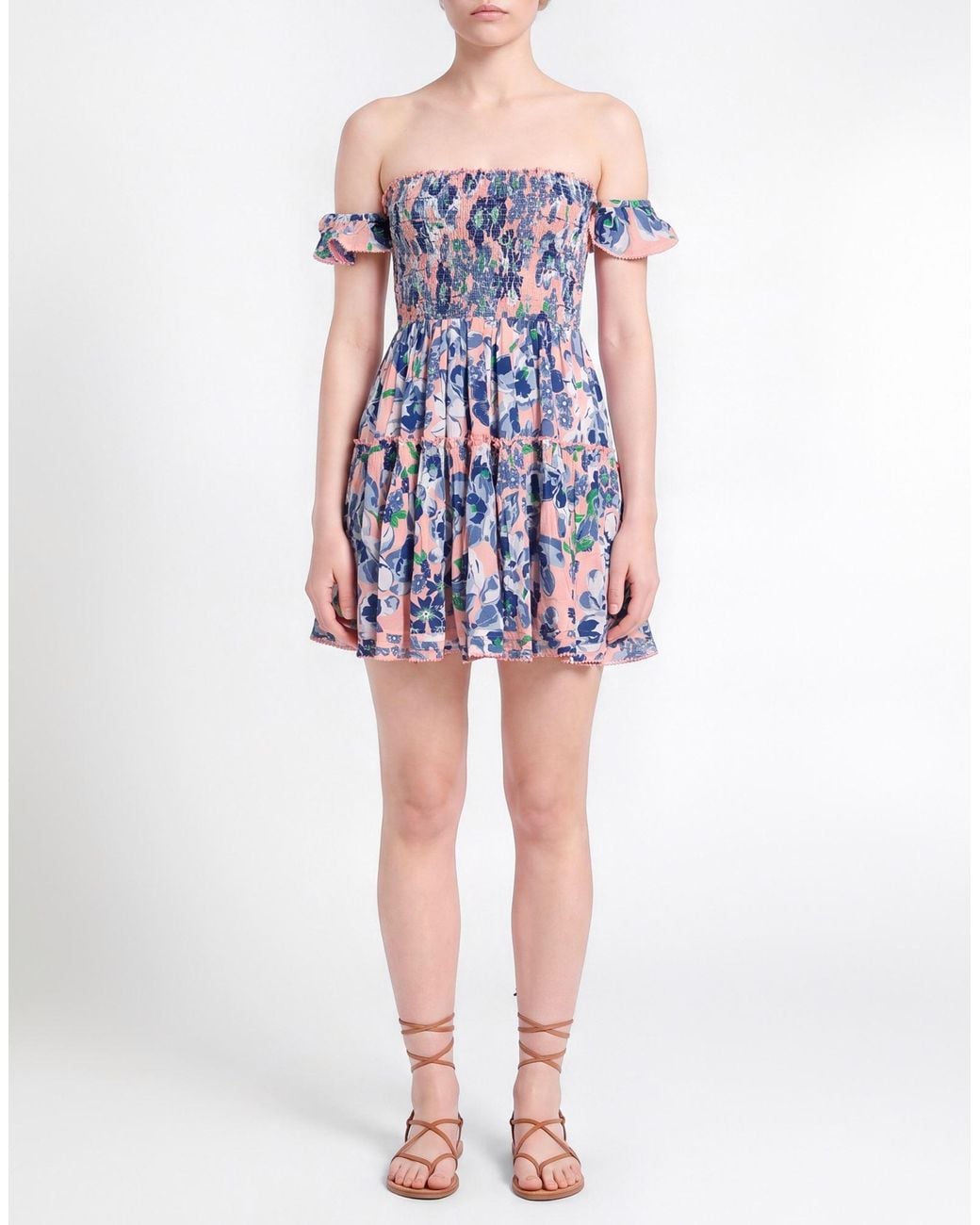 Poupette Blue Mini Dress Viscose