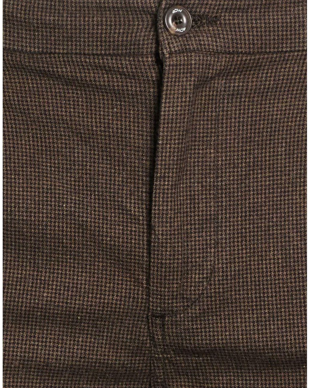 40weft Gray Dark Pants Cotton, Elastane for men